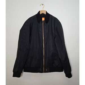 Robert Comstock Bomber Jacket Size Large Black